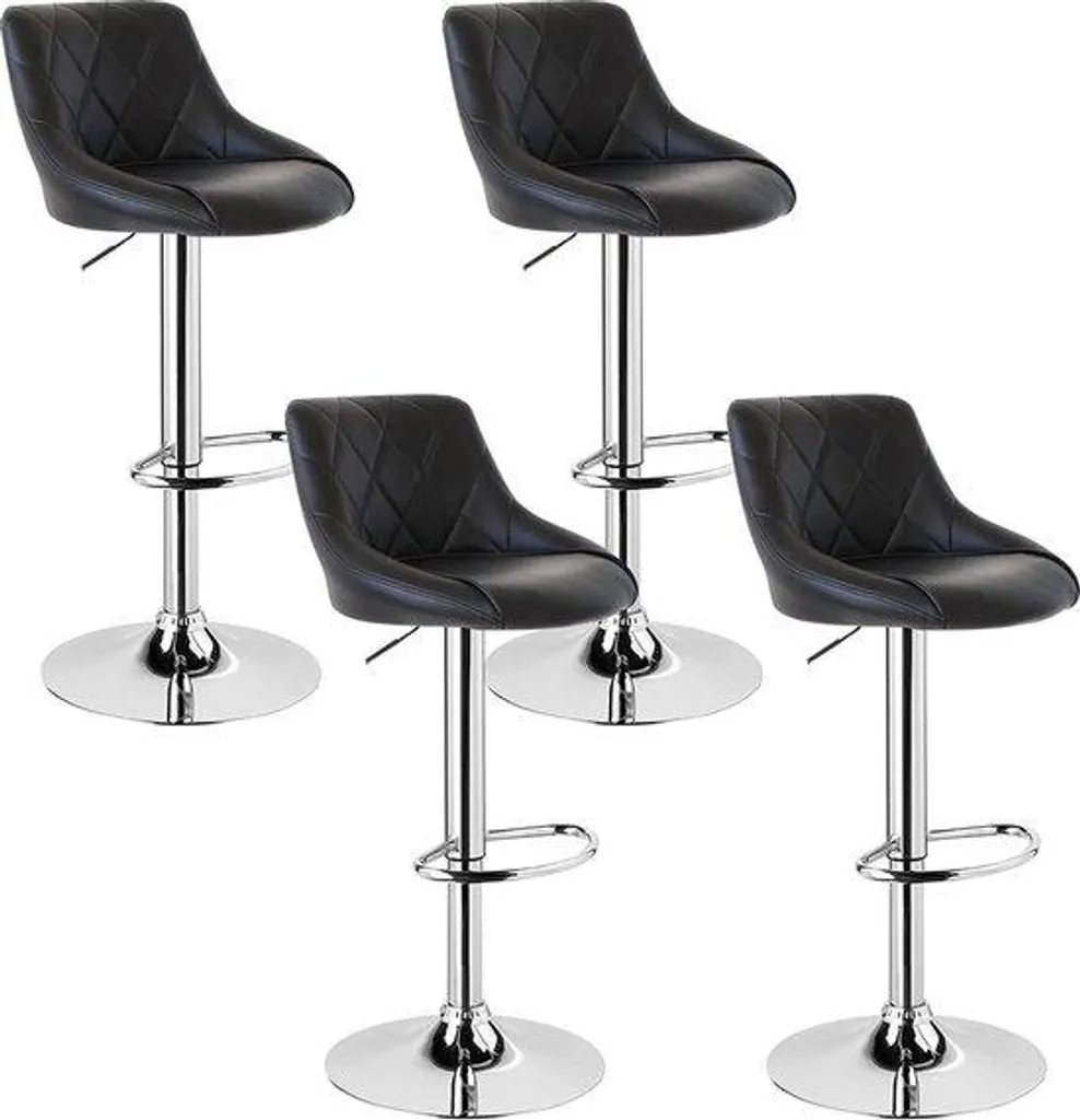 Tabourets pour Îlot Central et Cuisine - Hauteur Réglable en Similicuir