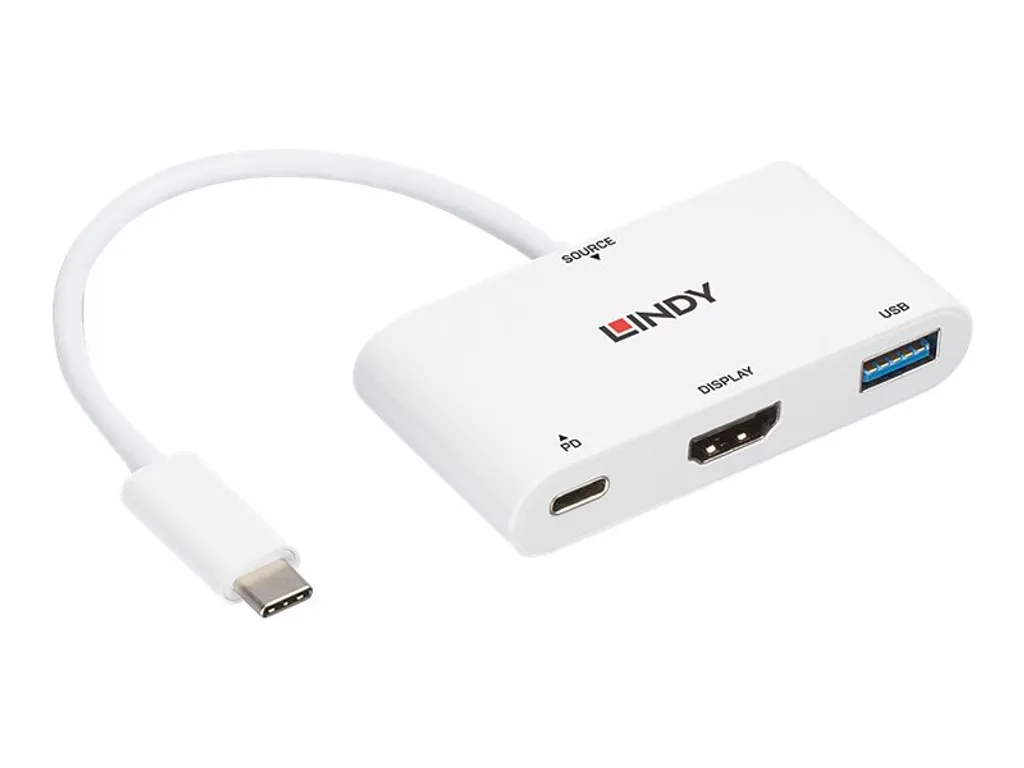 Connectez un Écran HDMI et une Clé USB sur votre MacBook USB-C - Blanc