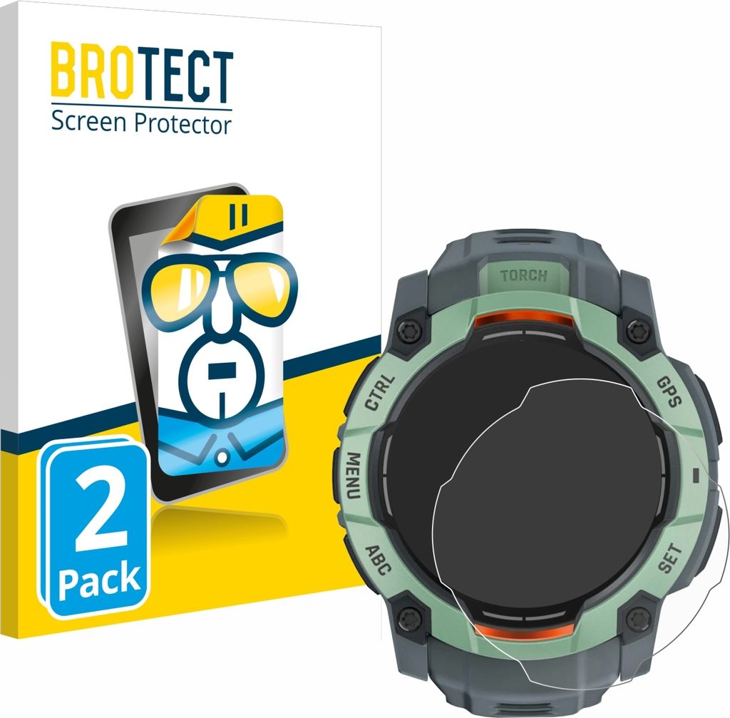 2x Für Garmin Instinct 3 AMOLED / Solar (45 mm) Schutzfolie Produktbild 