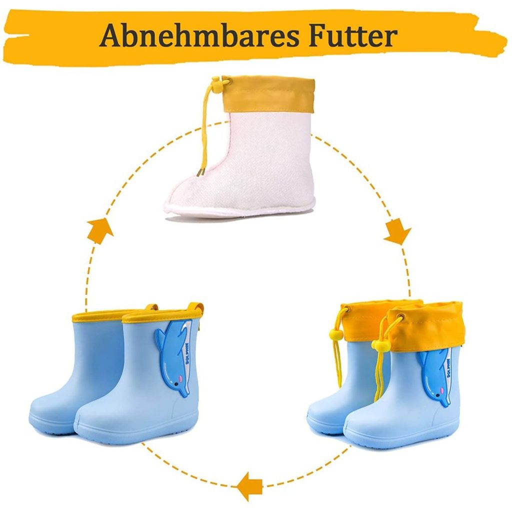 Rutschfeste Kinder Gummistiefel - Leichte Wasserdichte Regenstiefel Für Mädchen Und Jungen