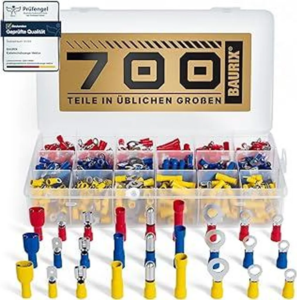 BAURIX Kit 700 Capicorda Assortiti - Connettori Elettrici per Auto e Casa