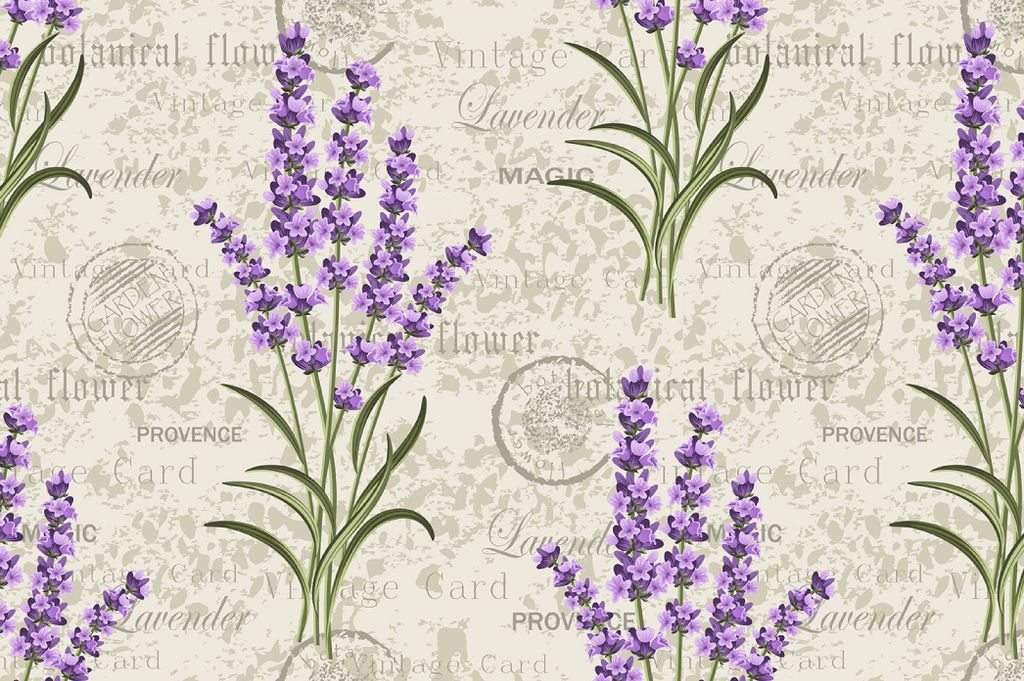 Muralo Fototapete 135 x 90 cm Vlies Tapete Wandtapeten moderne Wandbilder XXL Blumen Lavendel Blätter Optik
