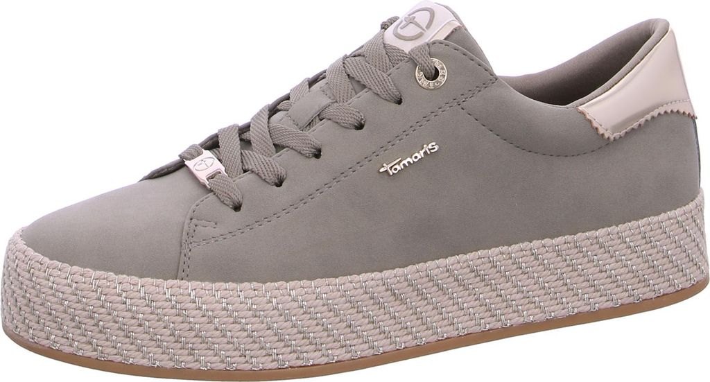 Tamaris Damen Sneaker Lowcut vegan mit Plateausohle in Bast Produktbild 