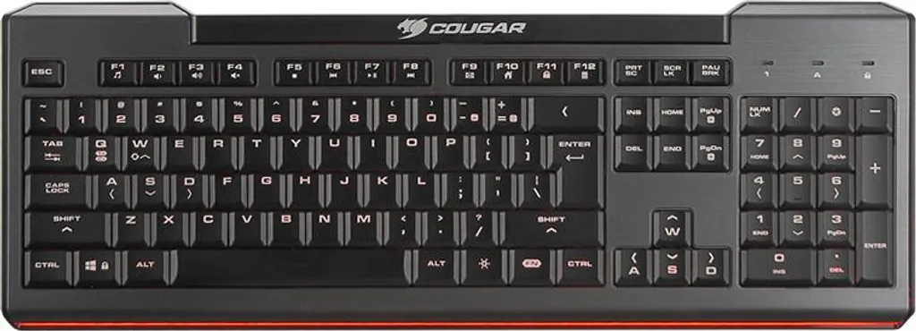 Clavier Gaming Cougar 200K US Noir pour Jouer et Taper en Silence le Soir
