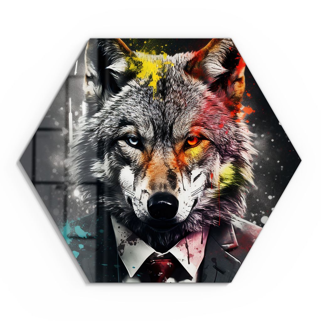 DEQOART Glasbild Echtglas 40x35 cm 'Natur im Anzug' Wandbild Bild modern Deko