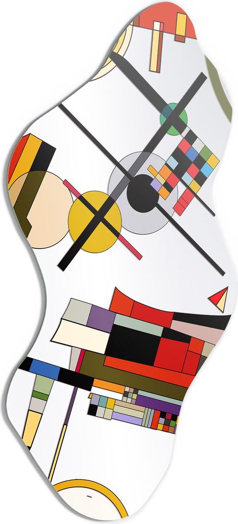 DEQORI Wandspiegel Organisch 48,9x93,8 cm 'Bauhaus Rhythmen' Spiegel Badspiegel Bad