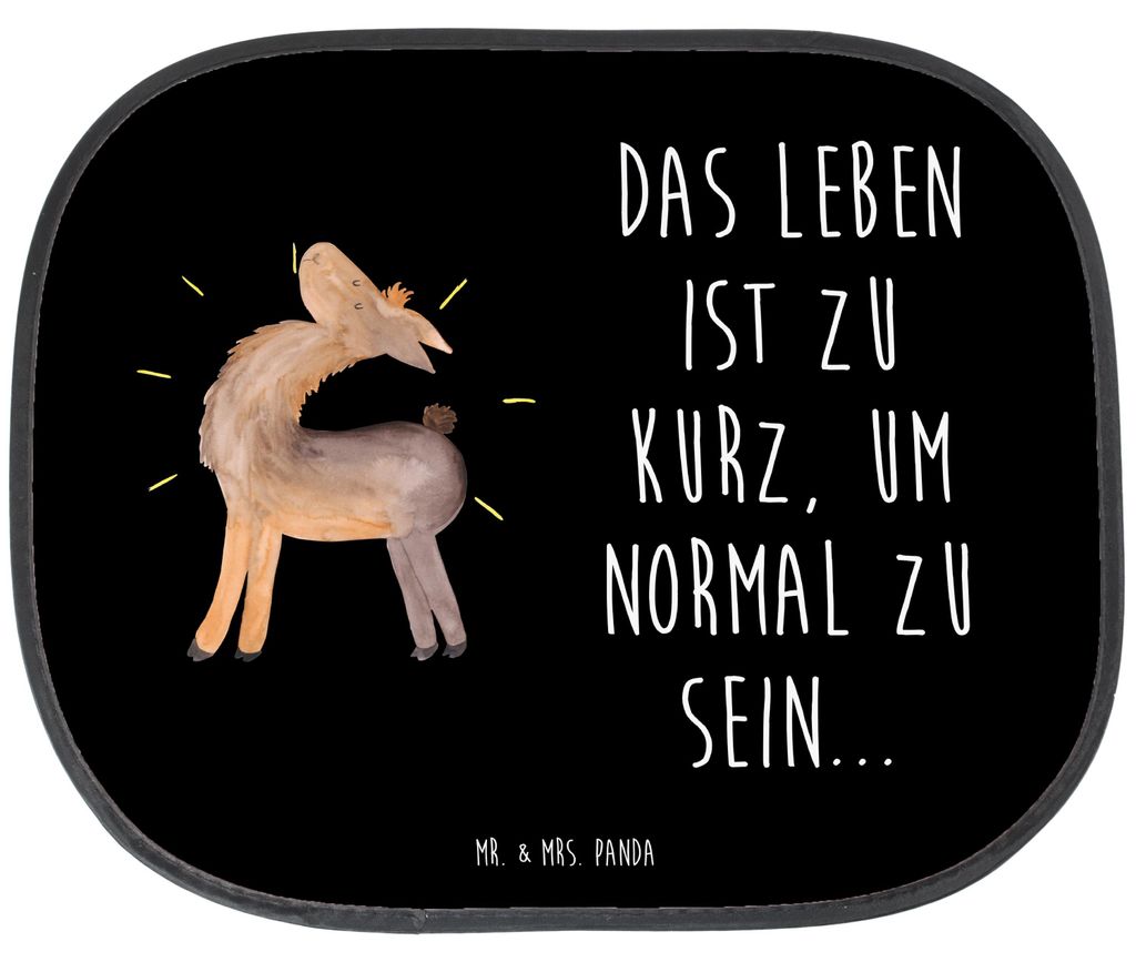 Mr. & Mrs. Panda Sonnenschutz Auto Lama Stolz - Schwarz - Geschenk, autofenster, Autosonnenschutz, Sonnenblende, Familie, Freundin, Lamas, Family, ...