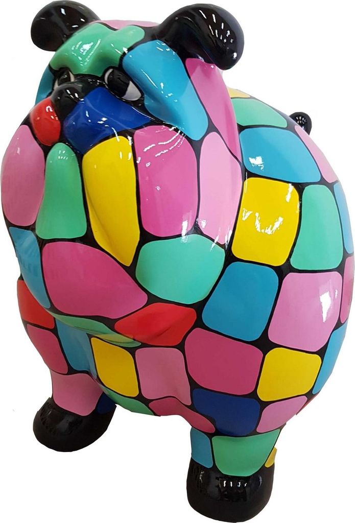 Moderne Dekoration Haus Garten Deko Figur Statue Skulptur Abstrakt Hund 63 cm