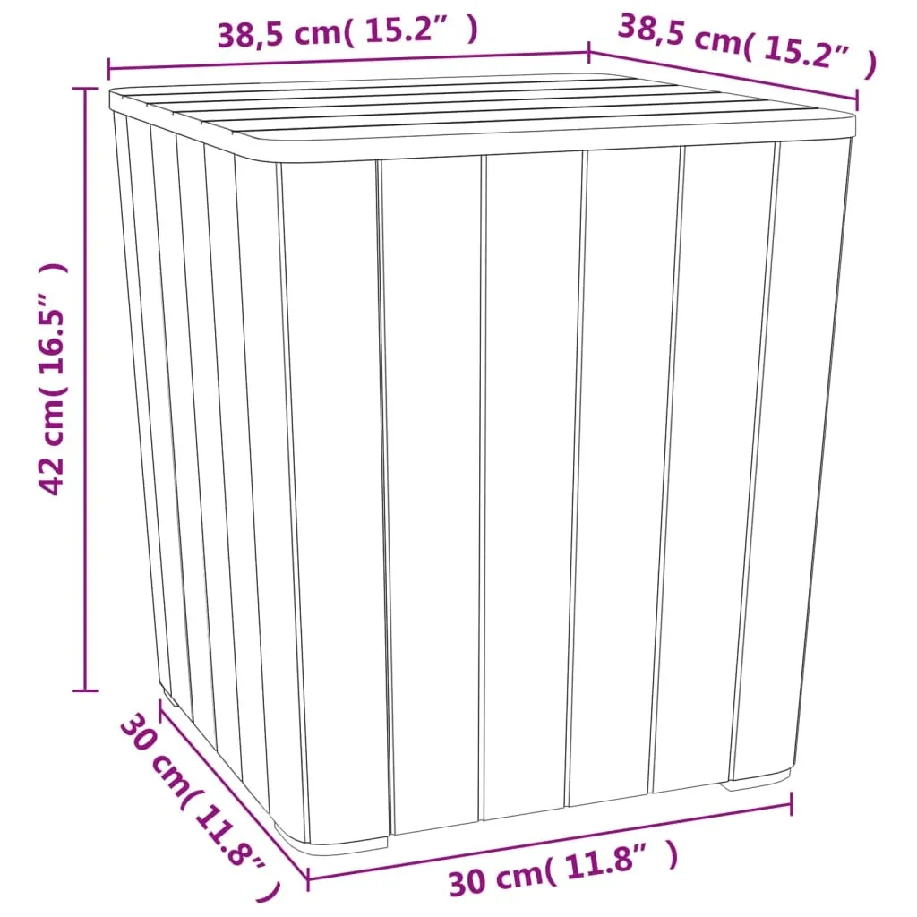 Petite table basse de balcon marron clair en polypropylène amovible
