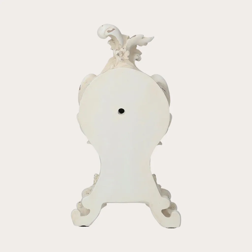 Horloge de Table Style Baroque Ivoire - Pendule Décorative de Salon - 2
