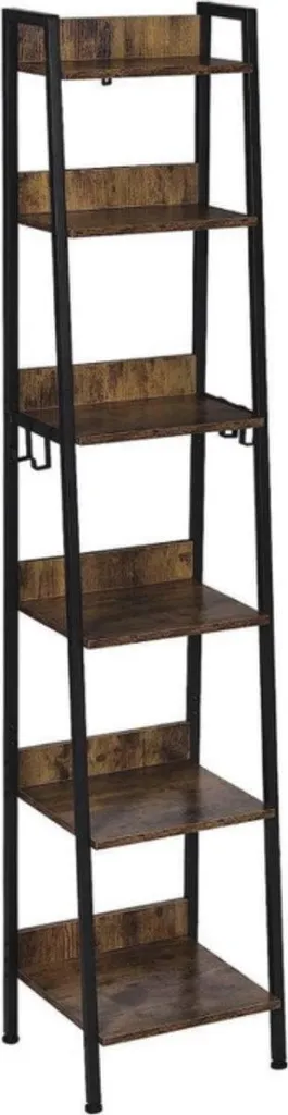 Étagère de Rangement Style Industriel 187cm - Boekenrek Bois & Métal