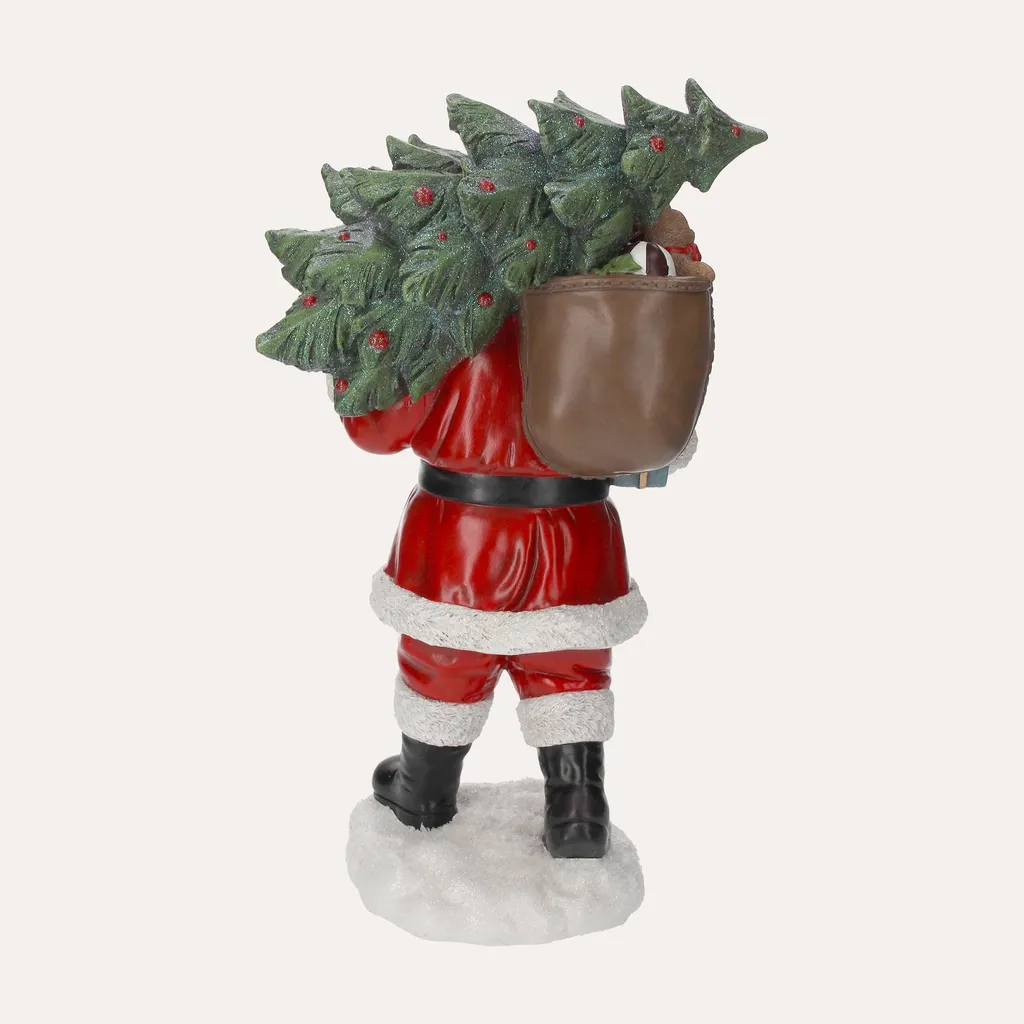 Père Noël robuste en résine - Décoration durable pour éviter la casse - 6