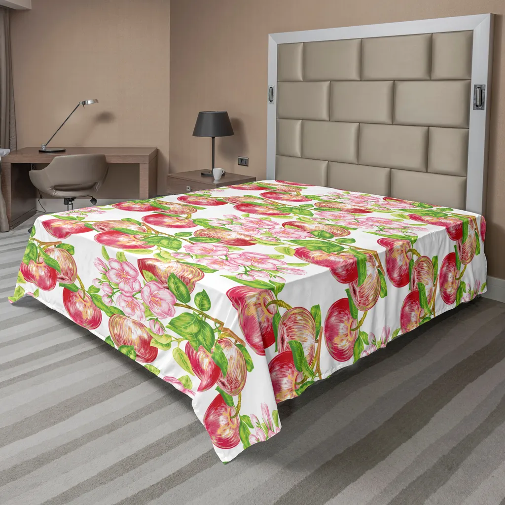 Lenzuolo Matrimoniale ABAKUHAUS 266x260 - No Stiro Rosso Bianco