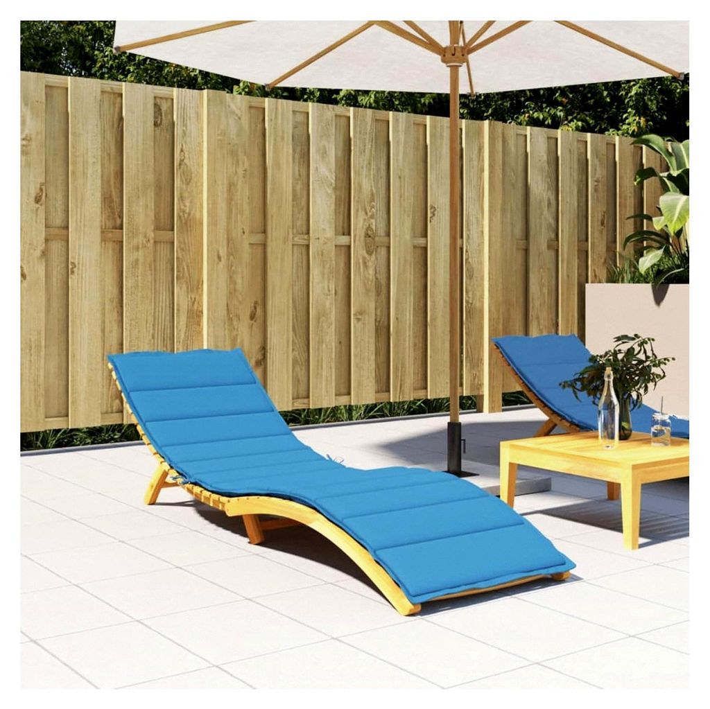 Liegenauflage Blau 200x70x3 cm Oxford-Gewebe
