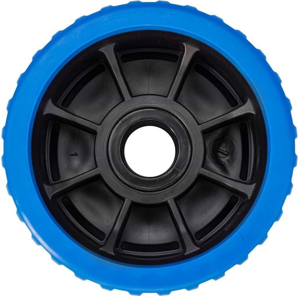DOMAR Kielrolle für Bootstrailer 120 mm PVC Bootsrolle blau Produktbild 