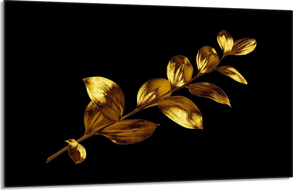 Piastra di copertura del piano cottura 80x52cm 1 pezzo in ceramica, fogliame dorato