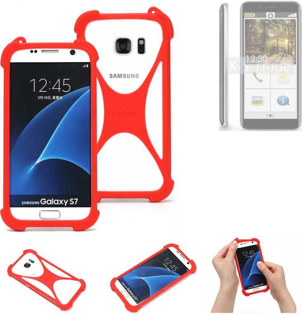 K-S-Trade Handy-Hülle kompatibel mit Emporia Smart.3 Mini Schutz-Hülle Bumper Silikon Schutz Hülle Cover Case Silikoncase Silikonbumper TPU