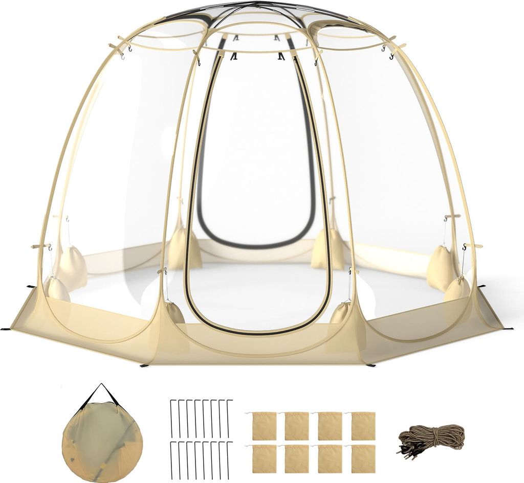 COSTWAY Pop Up Bubble Tent 265x265cm, namiot PVC dla 5-6 Zdjęcie produktu 