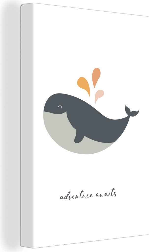 OneMillionCanvasses - Leinwandbilder - 90x140 cm, Kinder - Tiere - Pastell, Wandbilder Kunstdruck Wanddekoration - Wandschmucke - Schlafzimmer