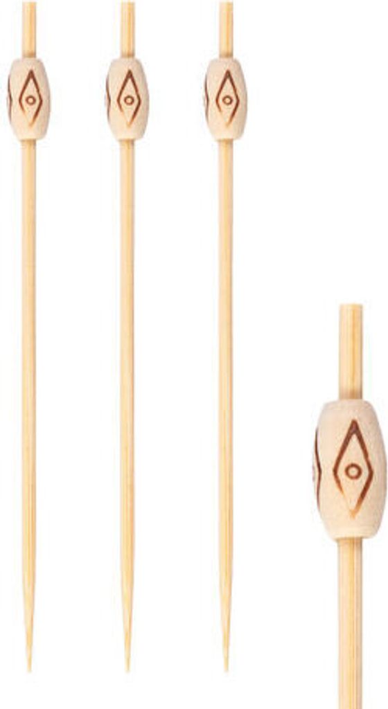 1200x Fingerfood Spieße "Rhombus" aus Bambus 12cm