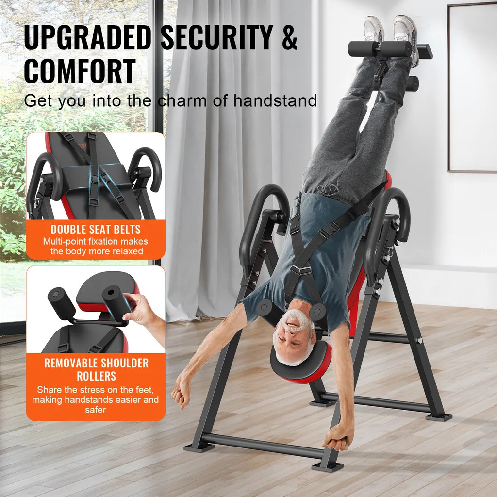 Dites adieu aux douleurs de dos avec cette table d'inversion pliable robuste