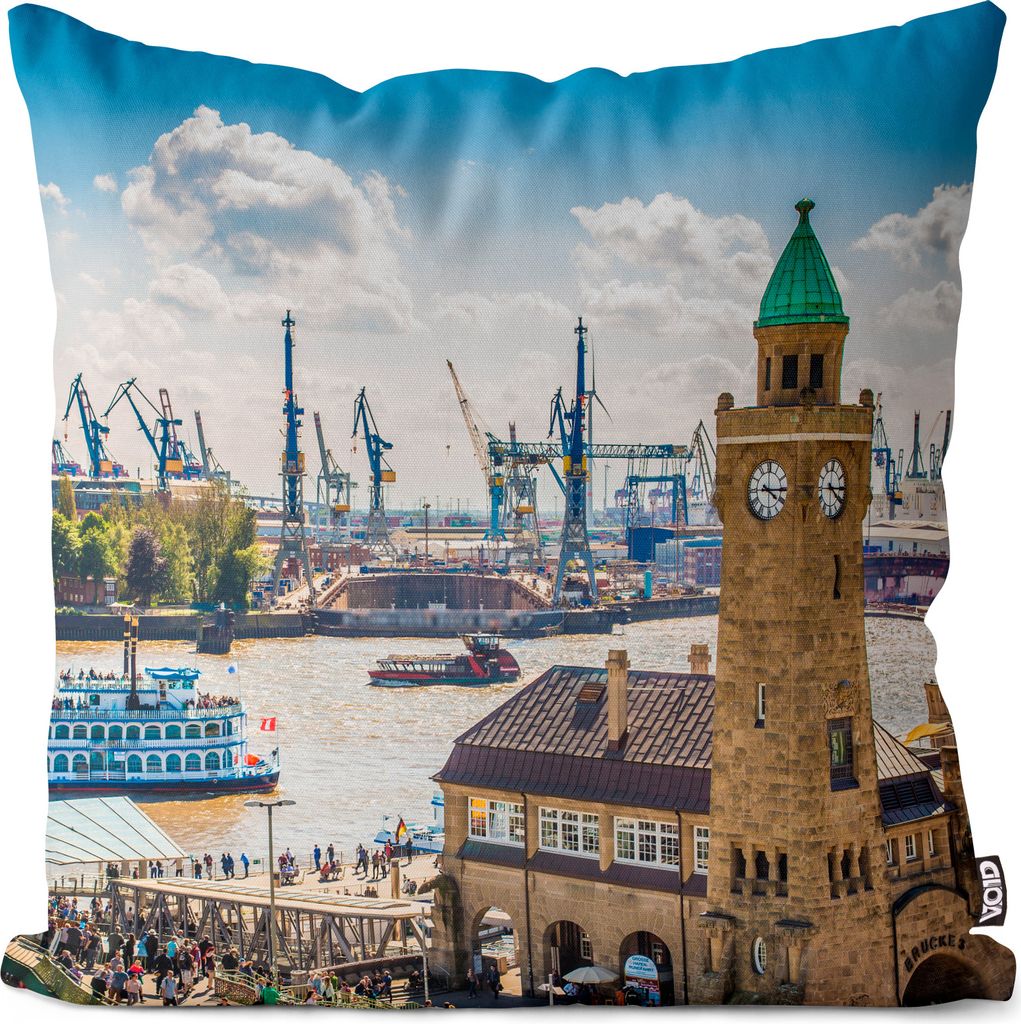 VOID Hamburg Stadt Hafen Kissenbezug Kissenhülle Sofakissen Kissen Deko Outdoor-Kissen Dekokissen
