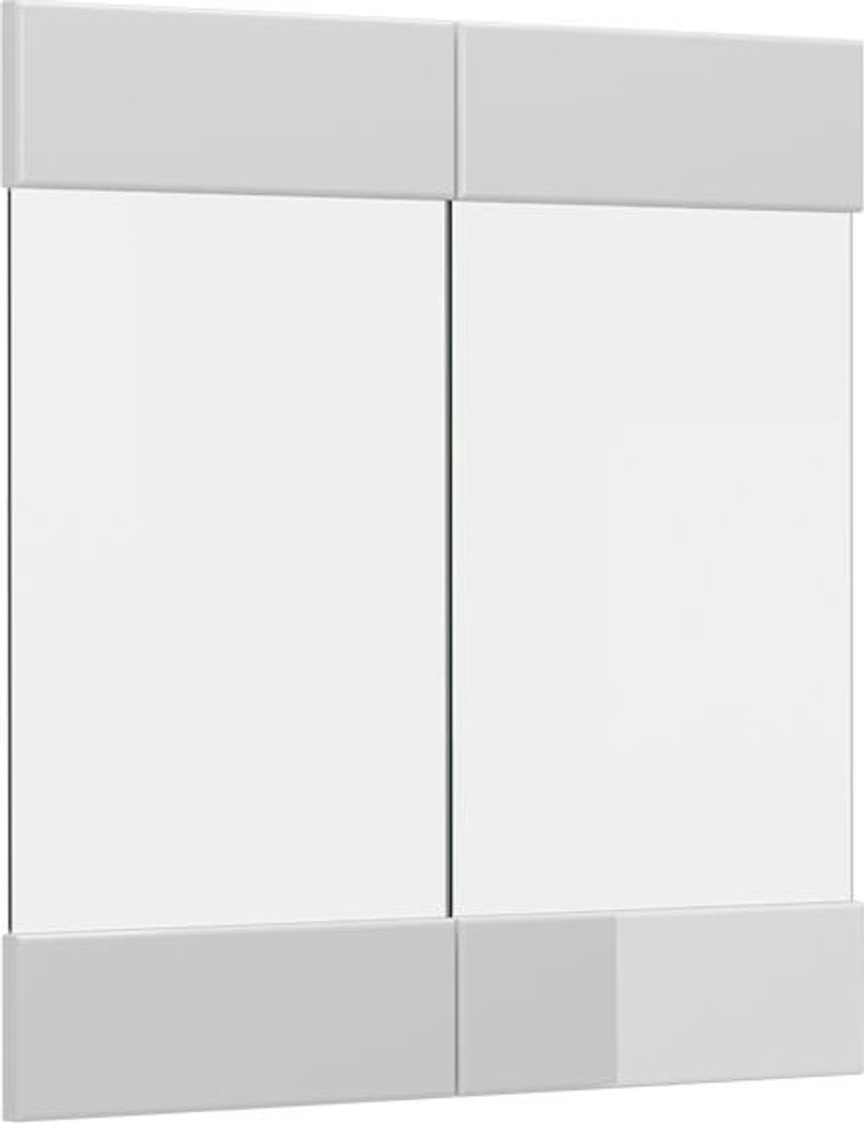 Küchenfront Vicco R-Line Weiß Hochglanz 59.2 x 59 cm Möbelfront für den Hängeglasschrank, Model 37384