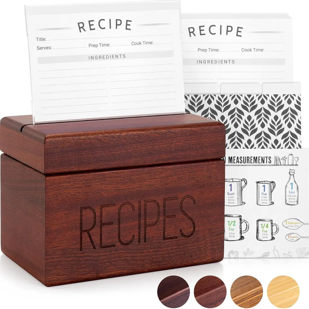 Boîte à recettes en bois pour protéger vos fiches de cuisine des taches
