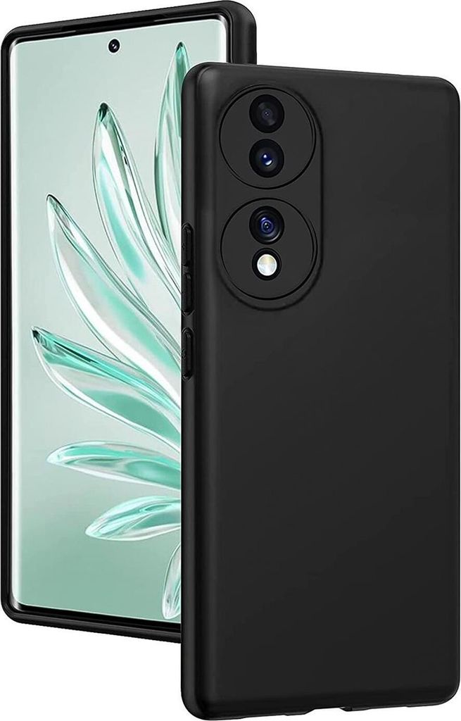 Conie TPU Schutzhülle für Honor 70 Tasche Case Cover Bumper Silikon Hülle in Schwarz matt