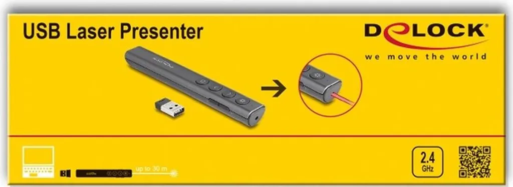 Pointeur laser de présentation sans fil DeLOCK 64250 anthracite - 5
