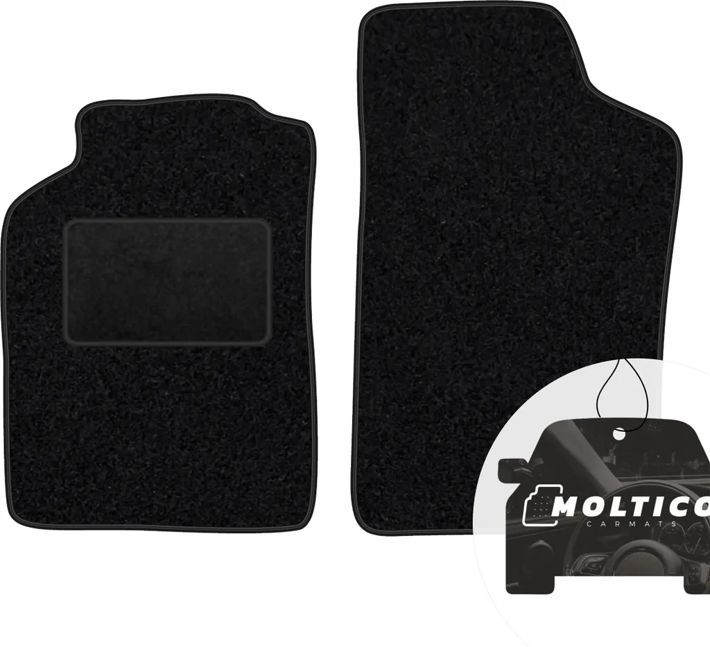 moto-MOLTICO tappetini anteriori auto velours tappetini auto nero set tappetini 2 pezzi adatto per Citroen Xantia 1993-2001