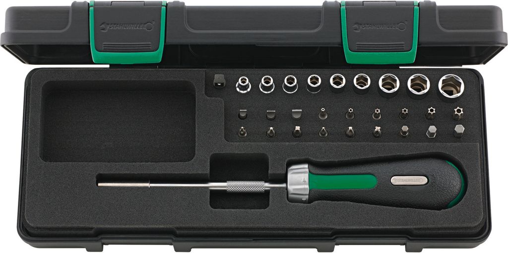 STAHLWILLE Bit-Ratschenschraubendreher-Satz Modell4008/27/1R 29 St.