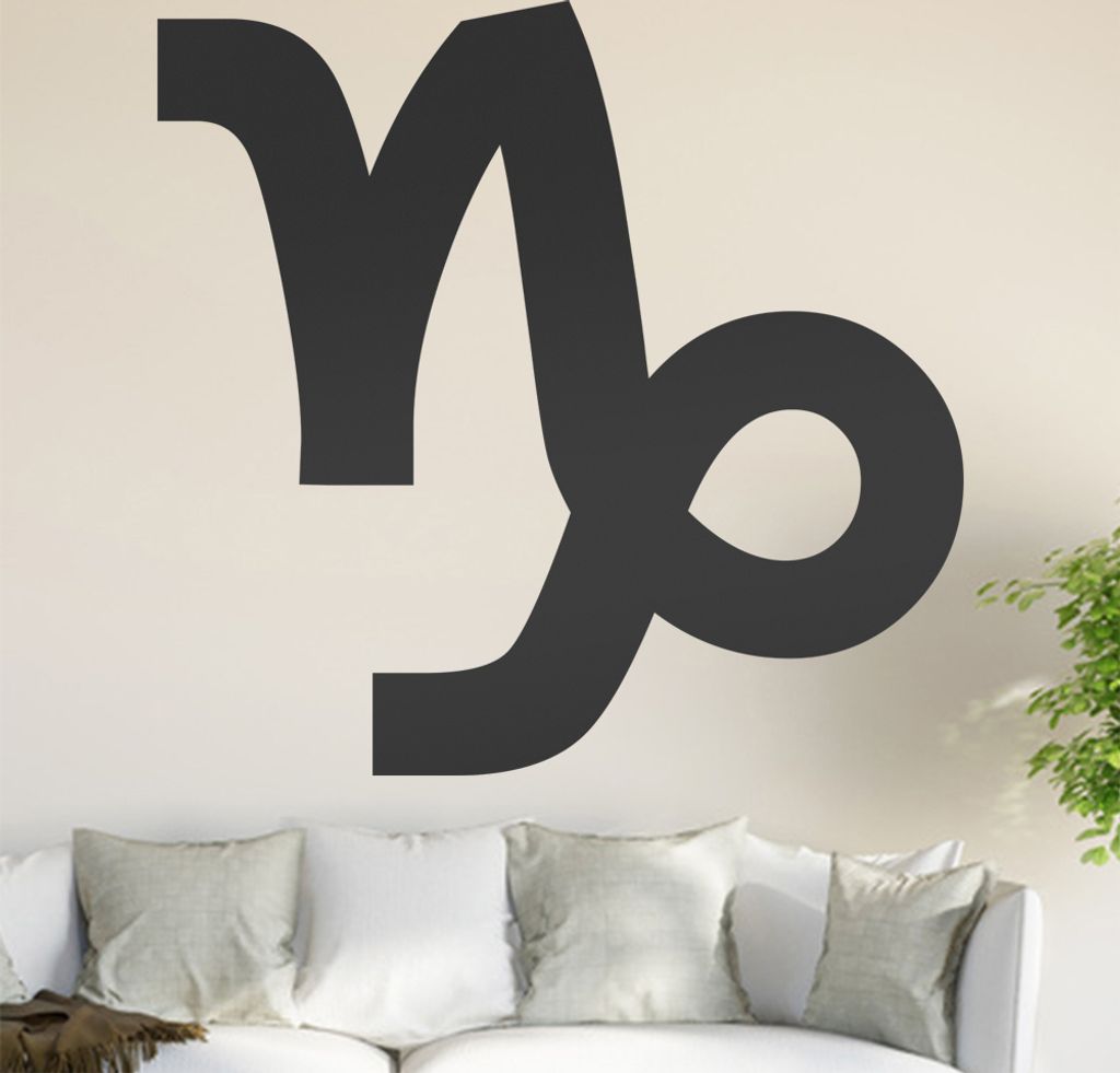 Sternzeichen: Steinbock Wandtattoo in 6 Größen - Wandaufkleber Wall Sticker - Dekoration, Küche, Wohnzimmer, Schlafzimmer, Badezimmer