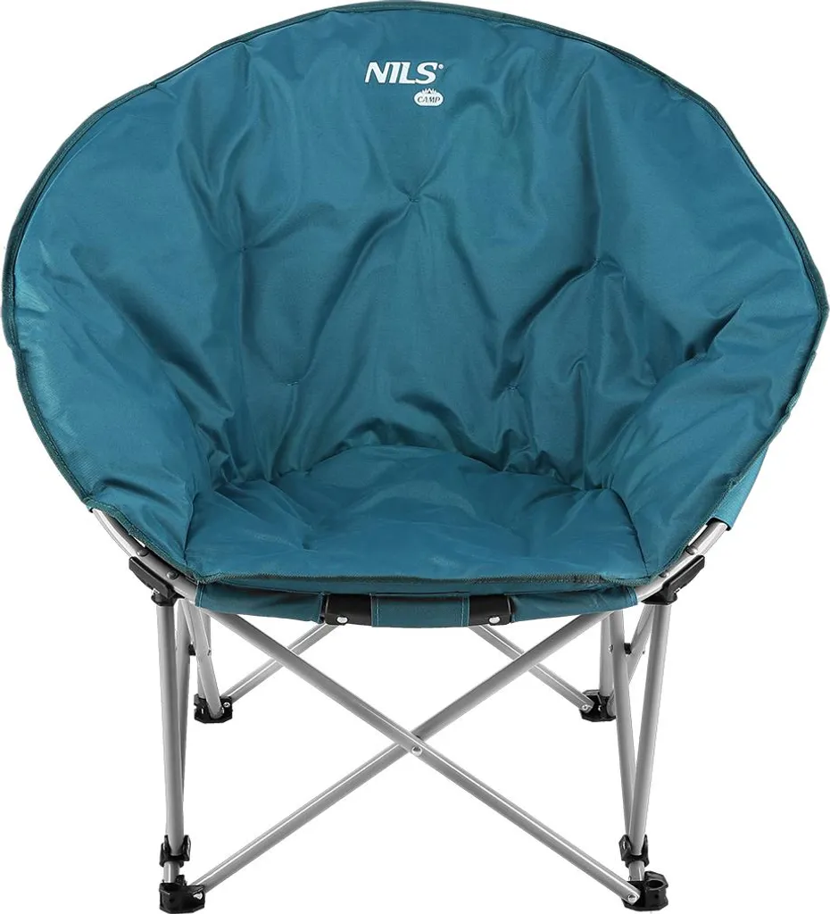 Chaise de camping NC3070 NILS Camp bleu - Structure acier compacte et 600D