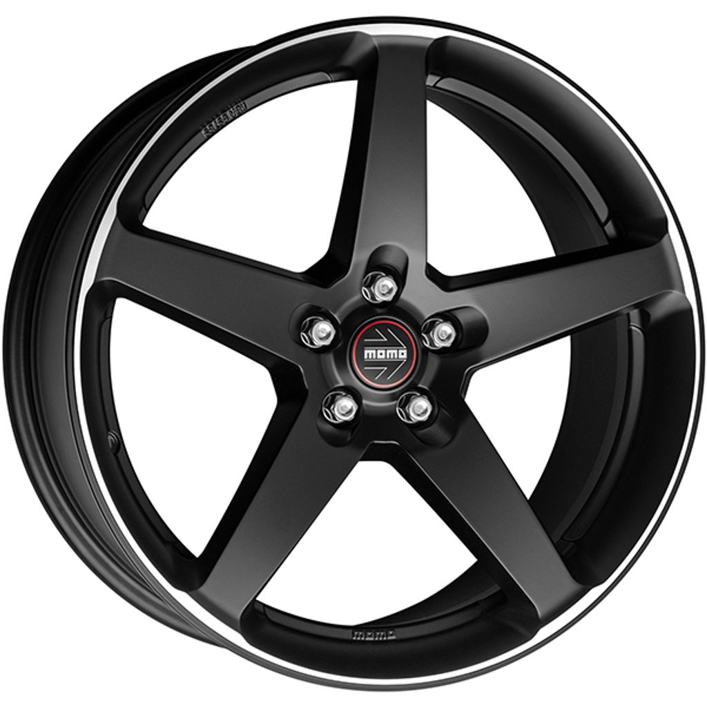 ALUFELGE MOMO Five 8x18 5x100 ET 42 MATT BLACK POLISHED
