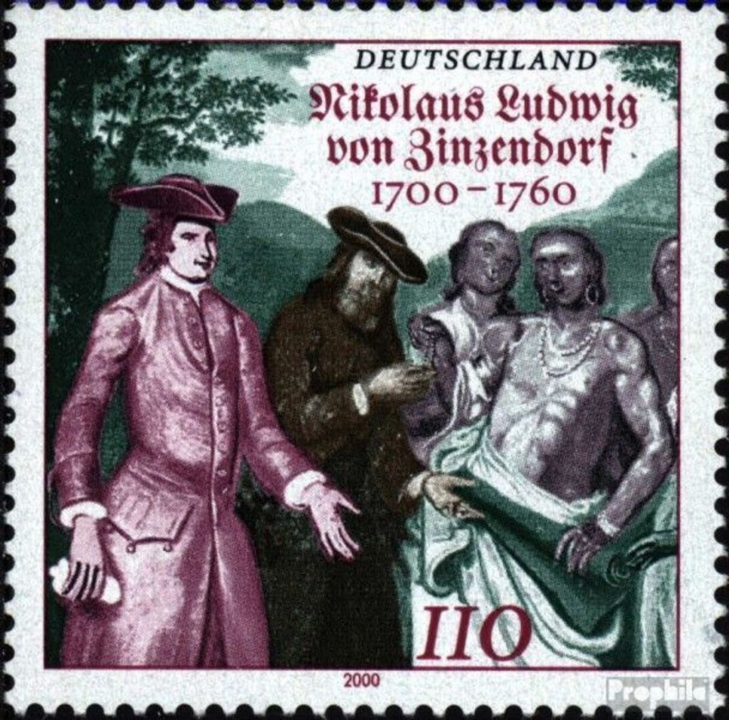 Briefmarken BRD (BR.Deutschland) 2000 Mi 2115 (kompl.Ausg.) postfrisch Graf von Zinzendorf