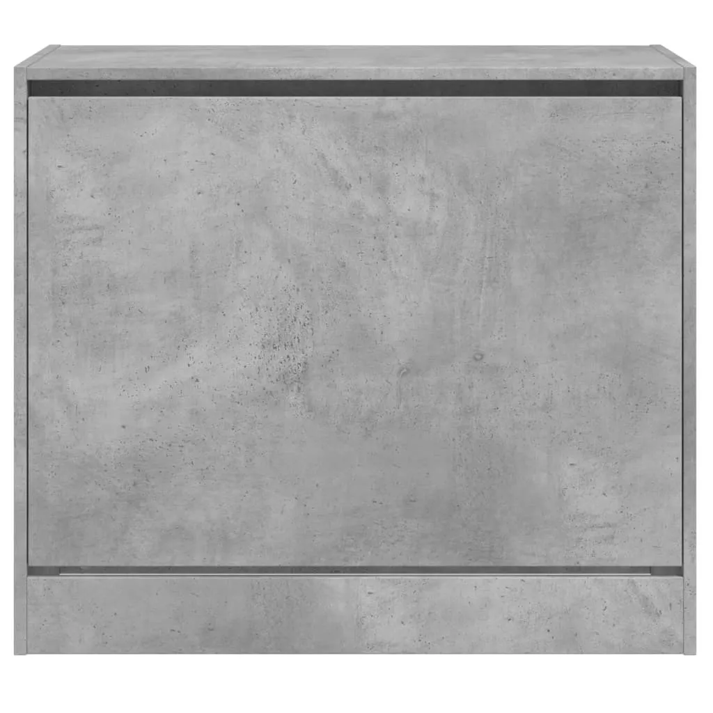 Mobile Porta Scarpe 80x42x69 cm Grigio Cemento - Design Industrial Legno - 5