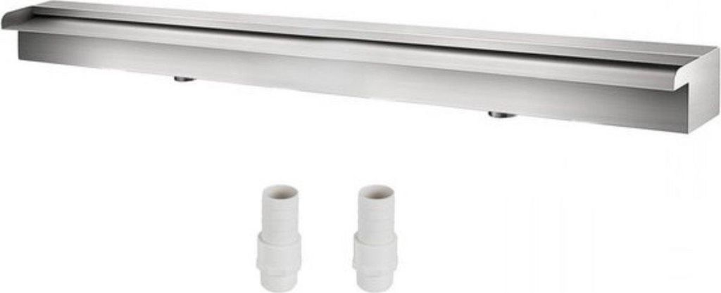 Poolbrunnen – 59cm – RVS – Wasserfall – Für Innen- & Außenbereich – Mit Connector, Schlauchklemme & PTFE-Band