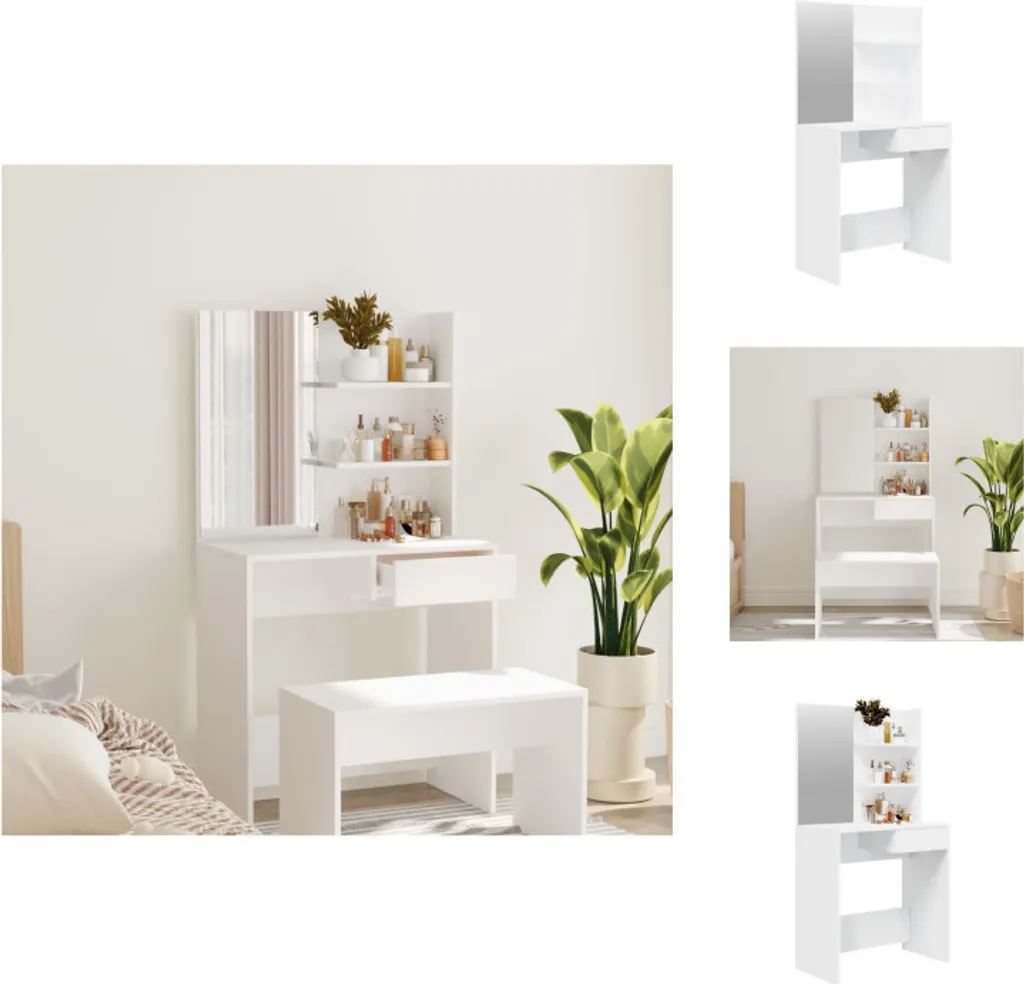 vidaXL Tavolino da Toilette Moderno Bianco 74,5x40x141 cm - Recensione