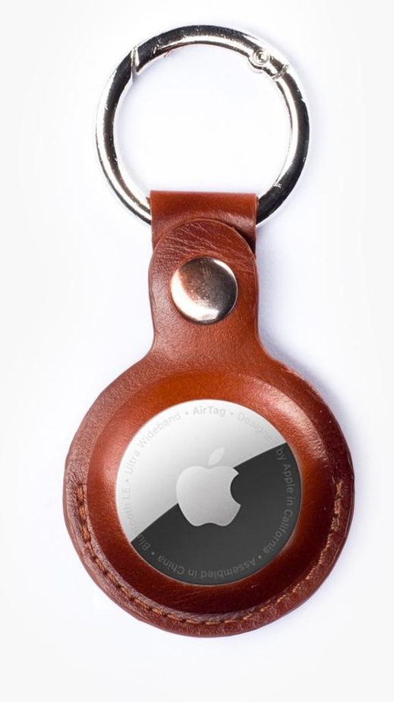 Wachikopa Leder AirTag Schlüsselanhänger, Handgemachte Schutzhülle
