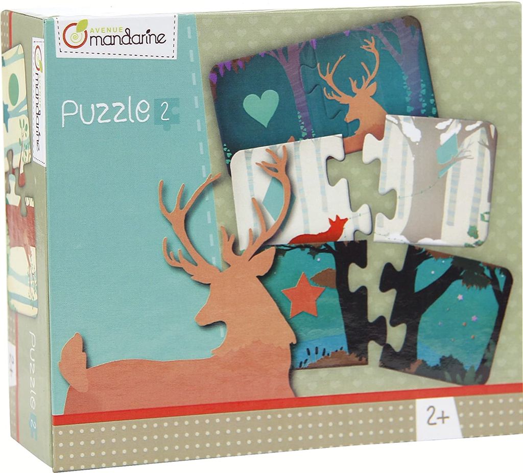 Avenue Mandarine 52594O 10 Puzzle Formen (2-teilig, ab 2 Jahren, 13,5 x 5 x 12 cm)