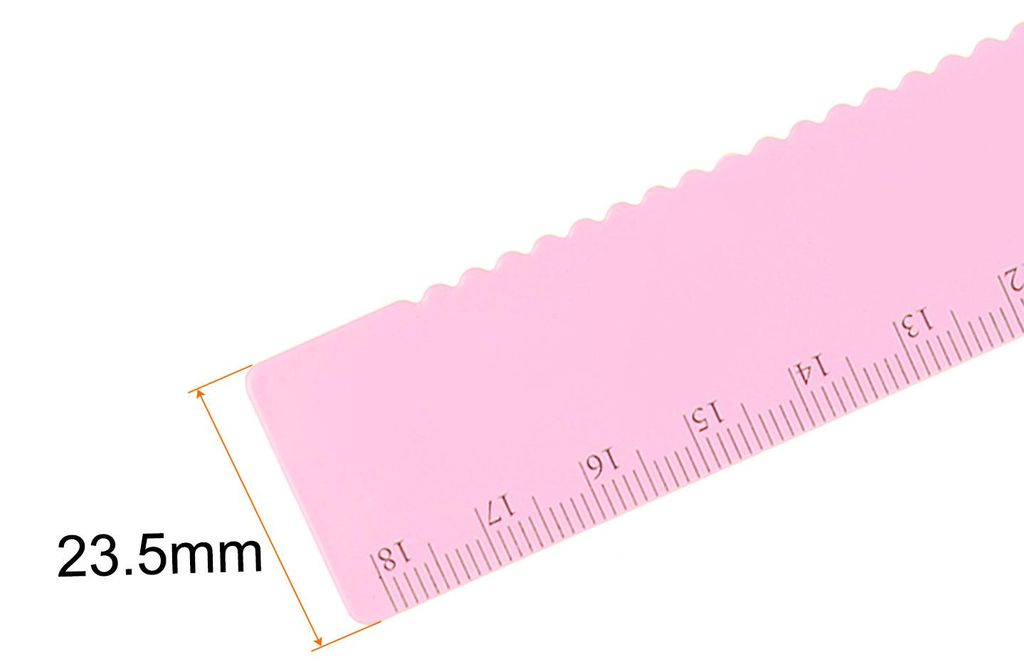Gerade Lineal 18cm Metrische Aluminiumlegierung Lineal Wellkante Einfach zu Nehmen Messwerkzeug fš¹r Kinderstudieren Klassenzimmer Bš¹ro Zucker...