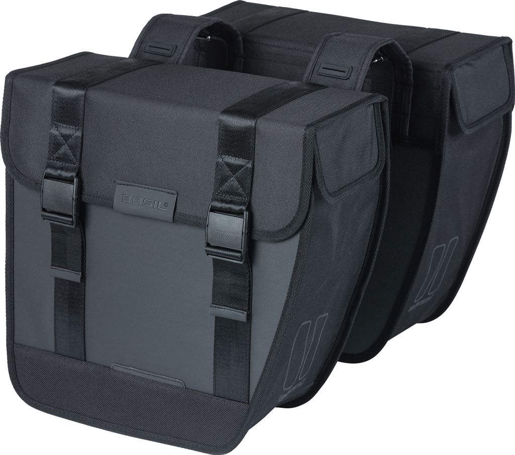 Basil Sacoche double Tour noire, 34x14x34cm, 28 ltr étanche Image du produit 