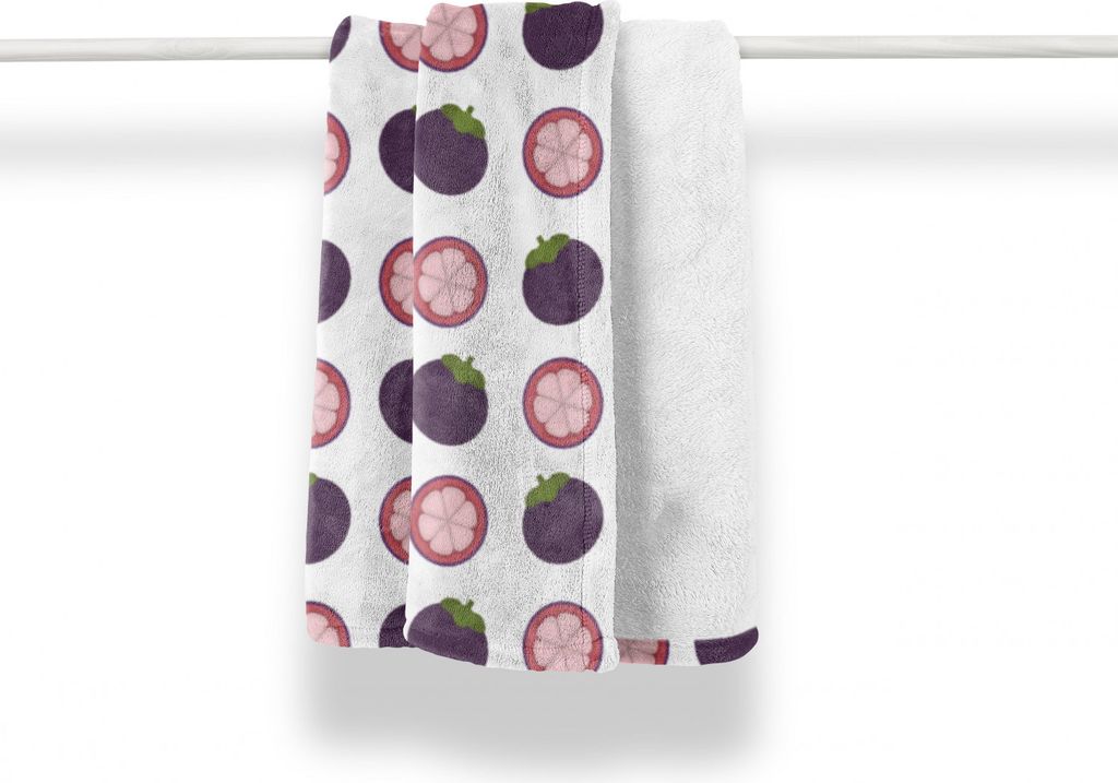 ABAKUHAUS Obst Weich Flanell Fleece Decke, Healty Halbieren Beeren Muster, Gemütlicher Plüsch für den Innen- und Außenbereich, 125 x 175 cm, Pl...