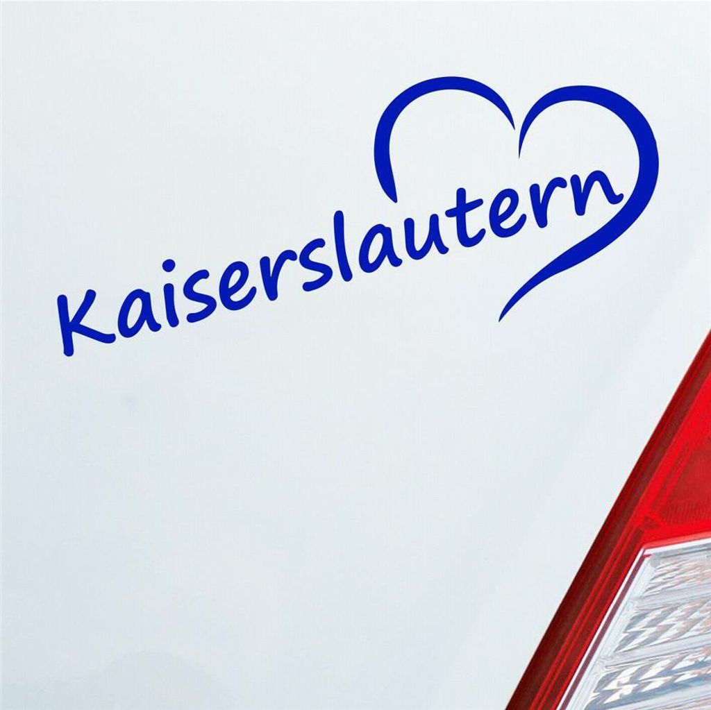 Auto Aufkleber Kaiserslautern Herz Stadt City Liebe Love 20x8 cm Dunkelblau Sticker Heckscheibenaufkleber
