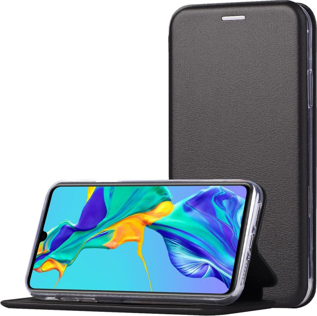 Handy Schutz Hülle für Samsung Galaxy Note 10 Handytasche mit Magnetdeckel Kartenfach und Standfunktion Klapphülle Schwarz