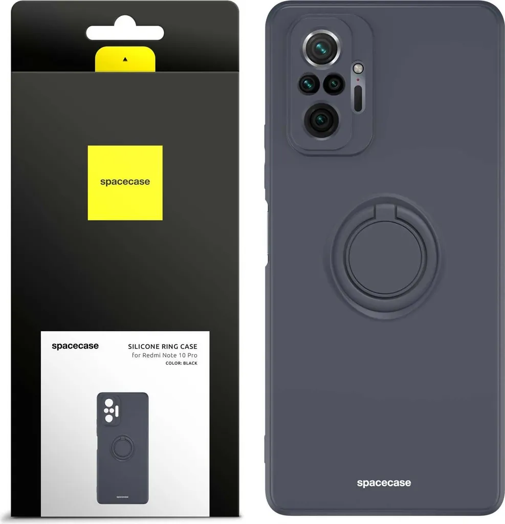 Custodia Minimal Nera per Redmi Note 10 Pro - Silicone Soft-Touch SPACECASE