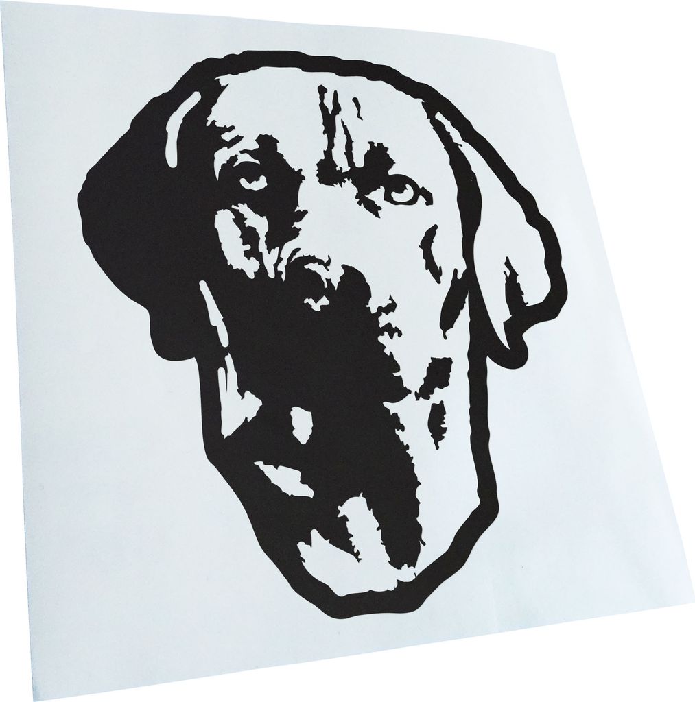 Kiwistar - Autoaufkleber - Rhodesian ridgeback Hund - Mattschwarz - 50x45cm - Aufkleber für Auto, Laptop, Fahrrad, LKW, Motorrad mehrfarbig JDM De...