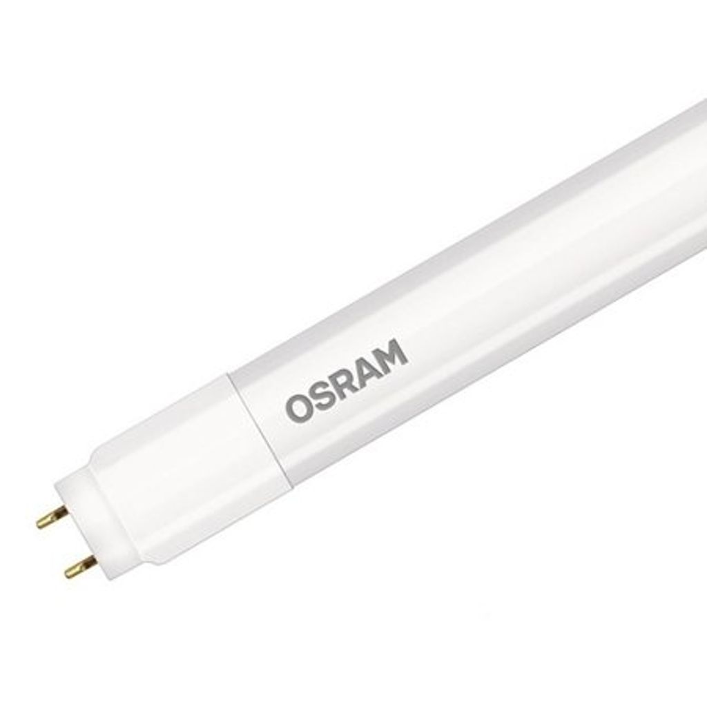 A close-up shot of an OSRAM LED light bulb.