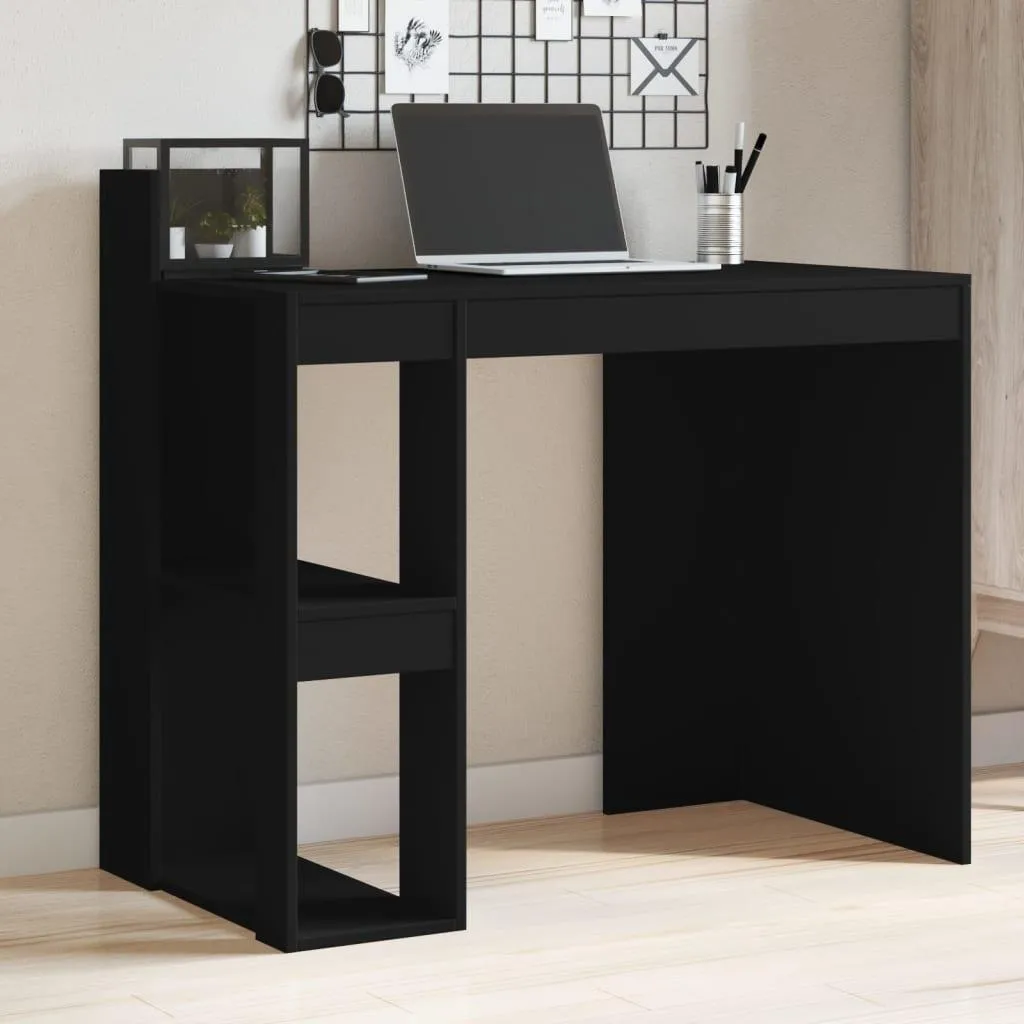 Bureau Noir Lumarko 103.5 cm de Large - Design Moderne et Plateau Robuste